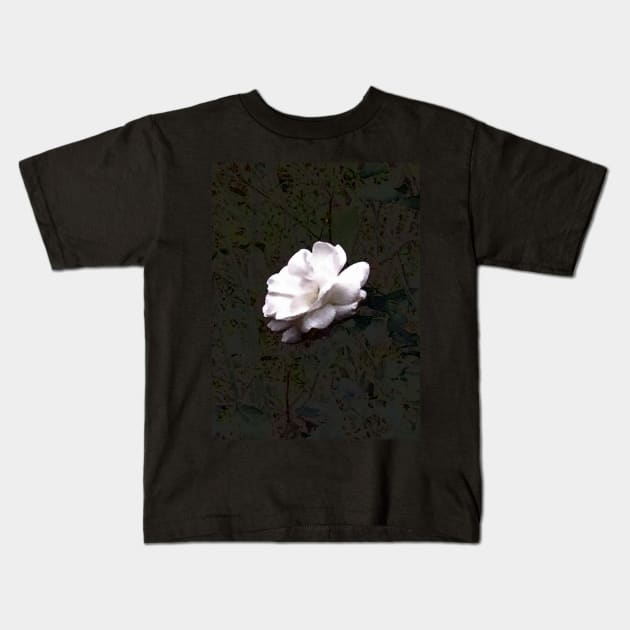 White Rose Kids T-Shirt by Shanzehdesigns